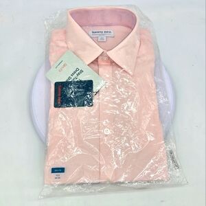 Tommy John Dress Shirt Men 15.5 34/35 Stay-Tucked Slim Fit Button Up Long Sleeve